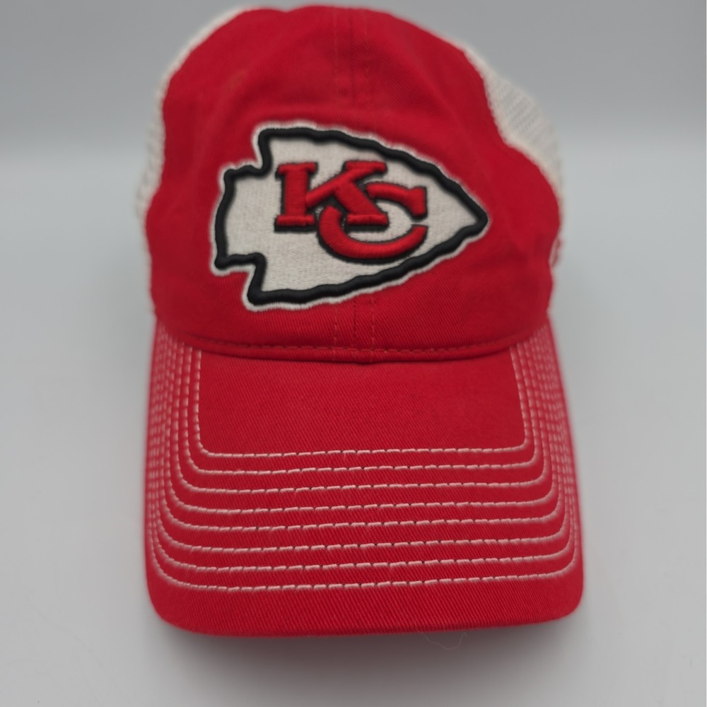 Fanatics Pro Line Kansas City Chiefs KC Red Mesh Snapback Hat Unisex Adult NFL